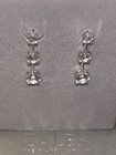 LAST 1 *NEW* ZALES Jewelers Sterling Silver Lab Created White Sapphire Earrings — photo 3