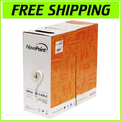 Premium 500ft White 16 AWG In-Wall Speaker Cable - DIY and Professional Use