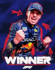 FORMULA 1 F1 RACING DRIVER CHAMPION poster,BIG 420mm GRAND PRIX MAX RED BULL