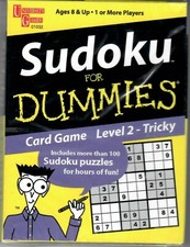 New Sudoku For Dummies Card Game Level 2 Tricky Puzzle USA Made University Games