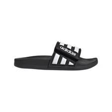 Little Kid's Adidas Adilette Comfort Adjustable K Slides Black/White (EG1879)