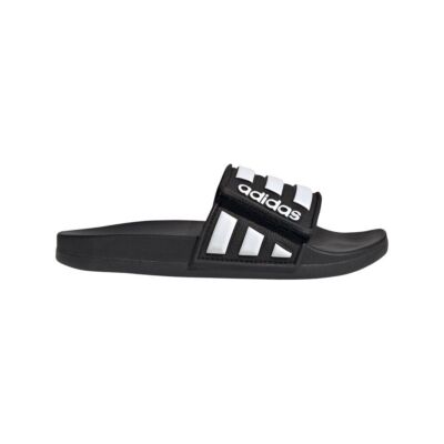 Little Kids Adidas Adilette Comfort Adjustable K Slides Black White EG1879