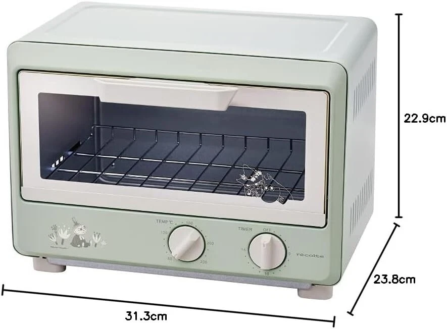 Horno Compacto Recolte Moomin ROT-1 (MGR) Verde Recolte Horno Compacto MOOMIN Foto 2 de 4