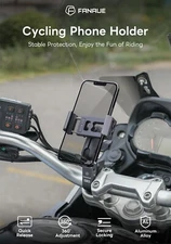fanaue aluminum alloy quick release motorcycle mobile phone holder is stable