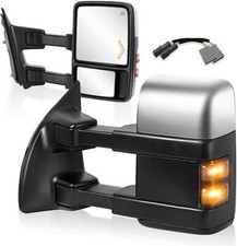 Tow Mirrors Compatible for 2008-2016 Ford F250 F350 F450 F550 Super Duty Chrome