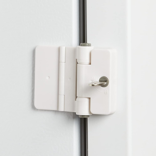 1 Pack Refrigerator Door Locks Double Button Adhesive Fridge Lock with Keys, Fil - Picture 8 of 8