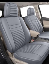 For Honda CR-V 2012-2016 Car Seat Covers Full Set Gray Waterproof Faux Full Set