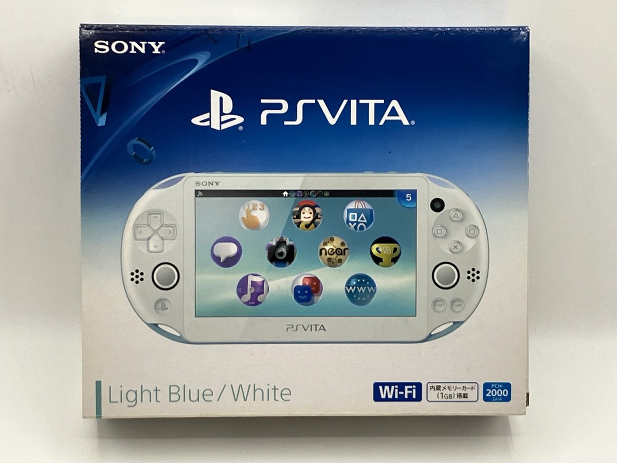 Sony PS Vita 2000 Light Blue White Wi-Fi Model Console w/Box 