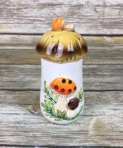 1973 Sears Merry Mushroom Salt Shaker Ceramic Vintage 70s Hippie