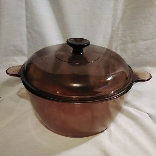 Corning Ware Visions Cookware 4.5L Dutch Oven Stock Pot with Lid Made