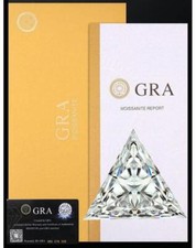 Loose Moissanite Triangle Cut Real Gem Stone W. GRA Certificate All Sizes VVS1 D