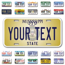 Custom Mini state Plates | All 50 Sates | 4x2 - 6x3 | name plates for bicycle