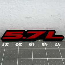 2x Red black 5.7L Emblems 5.7L  Side Fender Badge 3D for 5.7L Emblem