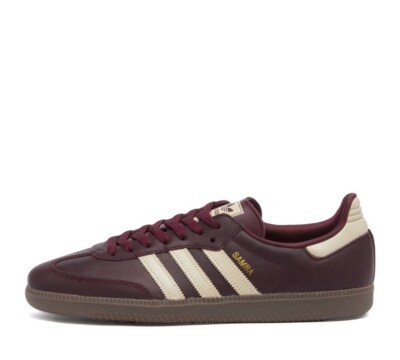 Adidas Samba OG Maroon Crystal Sand Burgundy UK 3