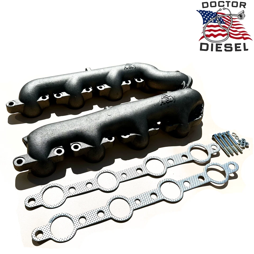Right & Left Side Exhaust Manifold Set For 7.3L 99-03 Ford Powerstroke Diesel - Image 4 of 4