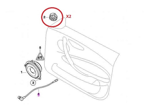 BMW GENUINE 3 E90 E91 E92 E93 FRONT DOOR HiFi SPEAKER TWEETER PAIR SET 2x6964012 - 第 5/5 張圖片