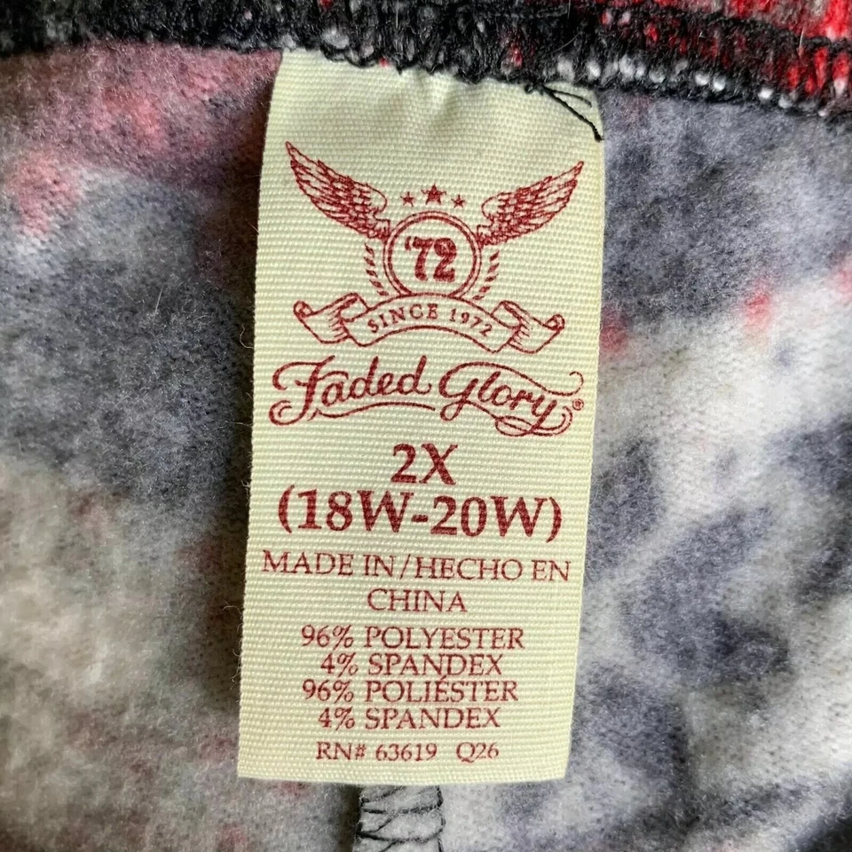 Faded Glory Women's Pull On Elastic Waist Knit Pants Christmas Pattern Size 2X - Image 4 of 4