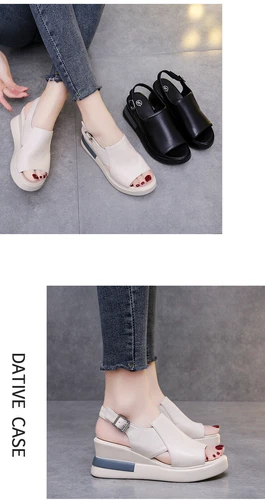 Orthopädische flache Damenschuhe mit Keilabsatz Sommer Freizeit Strand - Bild 16 von 18