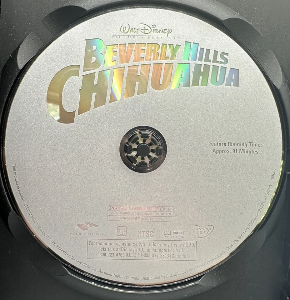 Beverly Hills Chihuahua DVD Walt Disney Jamie Lee Curtis Drew Barrymore 2008 - Image 3 of 3