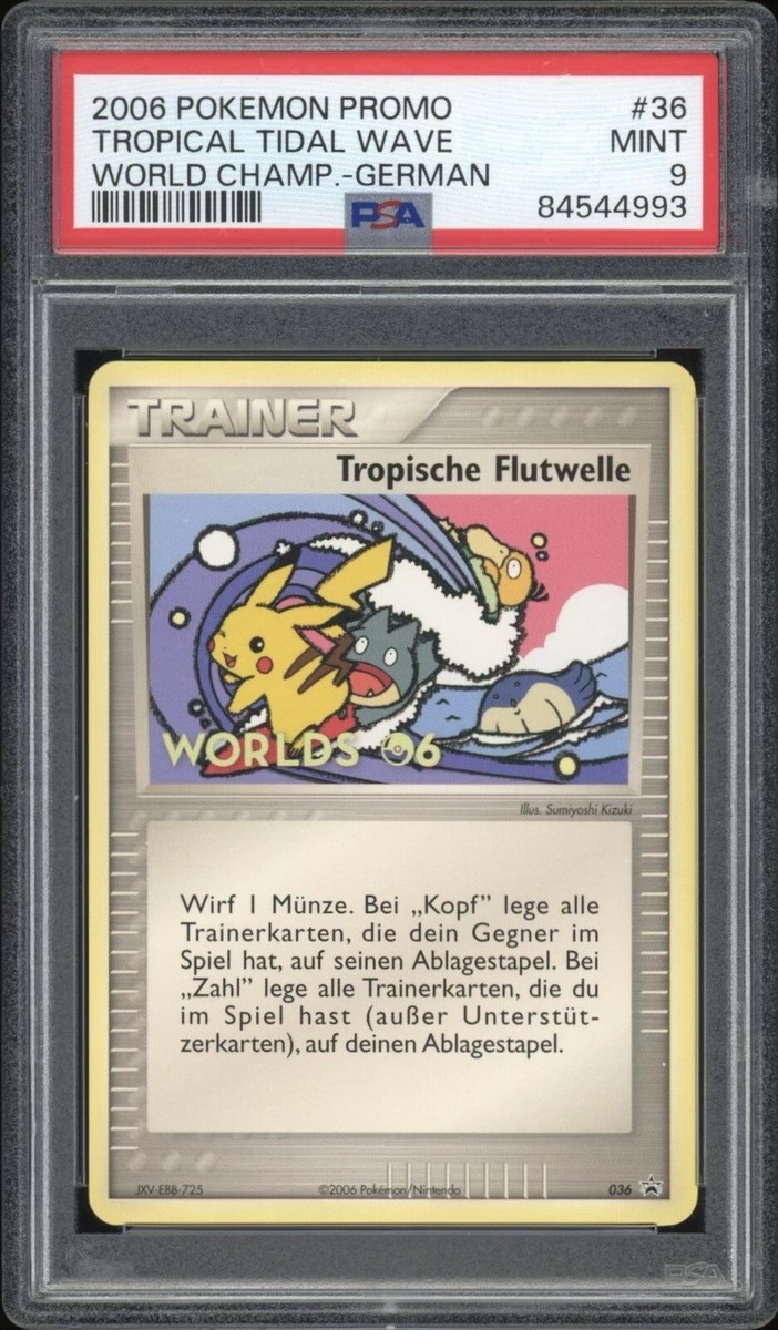 2006 Pokemon GERMAN World Cha. Tropical Tidal Wave 036 PSA 9 | eBay