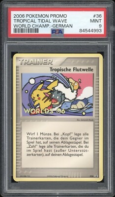 2006 Pokemon GERMAN World Cha. Tropical Tidal Wave 036 PSA 9 | eBay
