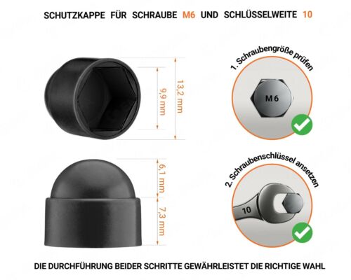Schutzkappen für Schrauben Sechskantschrauben Abdeckkappen Kunststoff Kappen - Bild 8 von 19