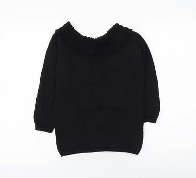 The Limited Damen Pullover schwarz Rundhals Baumwollmischung Größe S