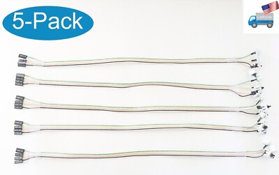 5-Pack: 18'' ON/OFF Reset/POWER/HDD Switch LED Cables fo Motherboard Momentary PC