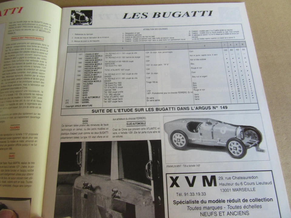 318J Argus Miniatura 148 # 09 1992 MERCURY JRD BUGATTI FRANKLIN MINT 56 Pagine - Immagine 3 di 4