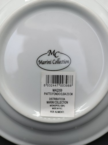 X12 Piatti Fondi Marini Collection Mod. Elba Bianco Porcellana 23cm - Imagen 6 de 9