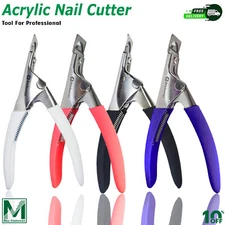 Acrylic False Fake Nail Clipper U Edge Art Nail Scissors Manicure Tips Cutter US