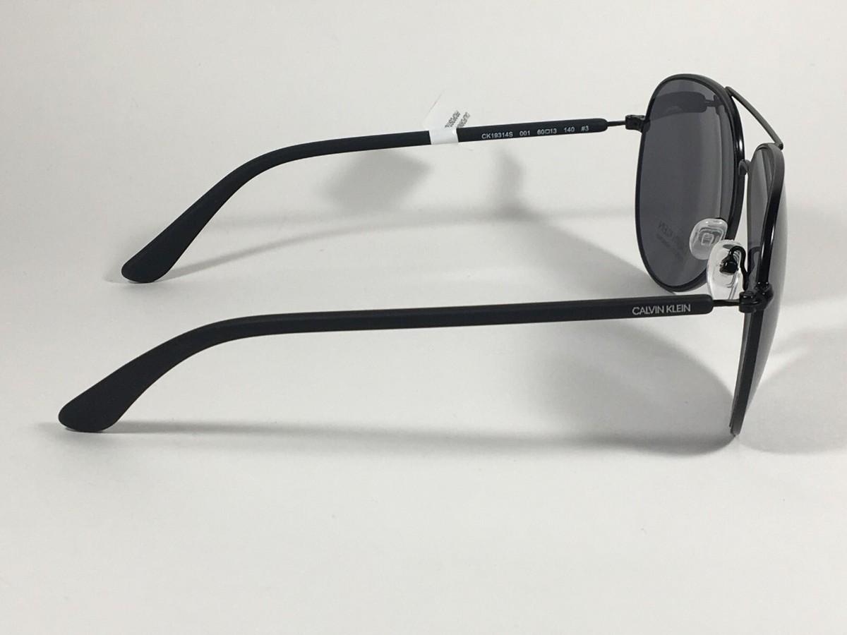 Calvin Klein Pilot Aviator Sunglasses in Gunmetal Frame New with Tag Calvin Klein CK19314S 001 Aviator Pilot Sunglasses Matte  main image 3