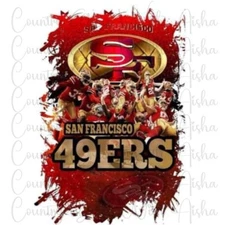 Sublimation Transfer San Francisco 49ers Football Ready To Press Heat Transfer