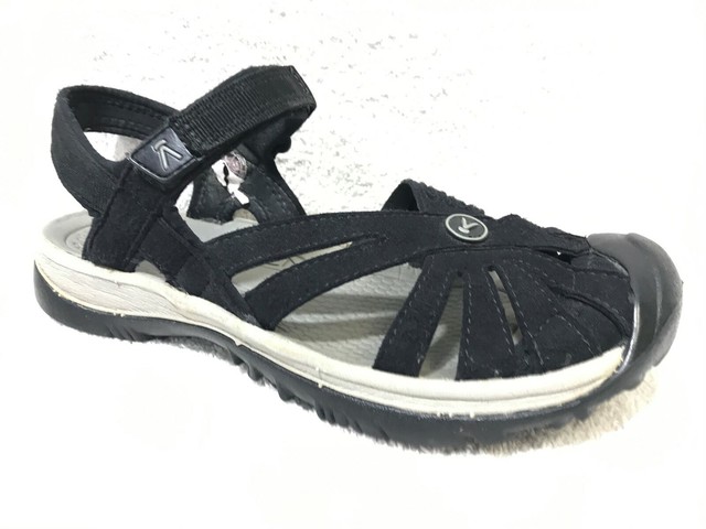 keen rose sandal black