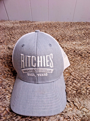Ritchie's Western Wear Waco TX Gray Meshback Snapback Trucker Hat Cap  Richardson