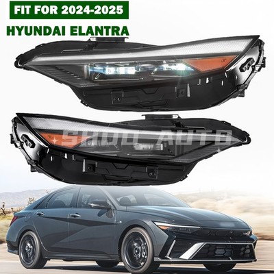 For 2024 2025 Elantra Pair Left/Right Front LED Headlight Assembly Include Bulbs
