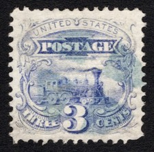 Very, Very Well Centered Postally Used 1869 3c Mail Locomotive, Scott #114