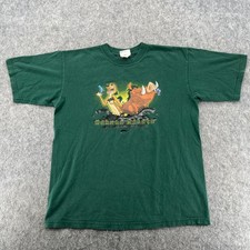 Vintage 90s The Lion King Hakuna Matata Green T Shirt Disney Store Womens Size L