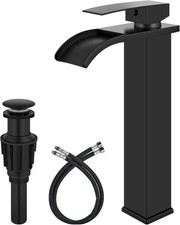 Vessel Sink Faucet Waterfall Tall Bathroom Faucet Single Handle,Single Hole Lava
