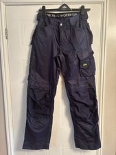 Snickers Work Trousers Navy Blue W33 L35 – Knee Pad Pockets Excellent Condition 