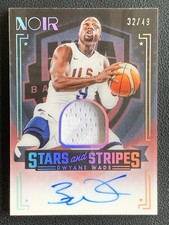 Dwyane Wade 2023-24 Panini Noir Stars and Stripes Jersey Auto /49 #SSA-DWW
