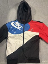 Jordan Nike Air Colorblock Windbreaker Jacket Size Med Kids 10-12yrs.