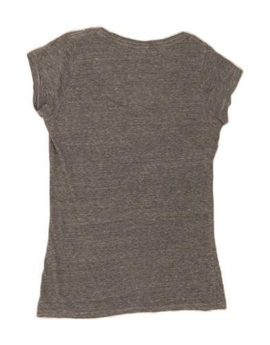 NEW ERA Womens Graphic T-Shirt Top UK 14 Large Grey Polyester CQ91 - Picture 2 of 3