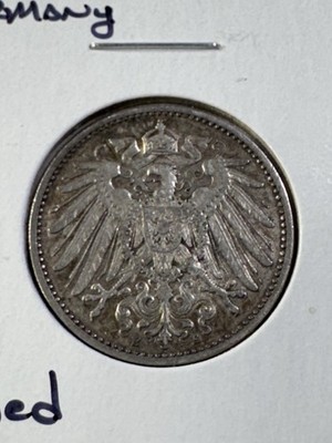 1910-E Germany Empire 1 Mark Cleaned