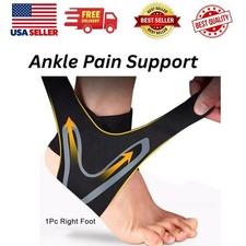 Ankle Brace Support Compression Sleeve Pain Relief Plantar Fasciitis Foot Wrap