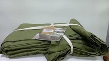 Queen Washed Linen Duvet Cover And Sham Set Olive Green - Simple Opulence