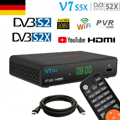 Full HD DVB-S2/S2X Sat Receiver Digital TV FTA USB WiFi 1080P PVR HEVC 265 HDMI