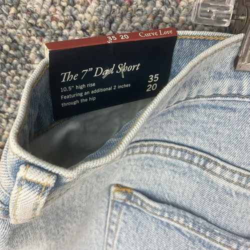 Abercrombie Fitch 7” Dad Short Size 35/20 High Rise Curvy Love Cut Offs NWT - Picture 5 of 6