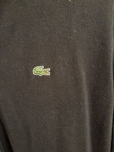 Lacoste Black Collared Stretch Shirt Dress Long Sleeve Knee Length Size 40 - Picture 2 of 5