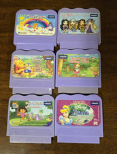 Vtech V.Smile Game Cartridges Lot Of 6 Dora, Cinderella, Winnie the Pooh  More 